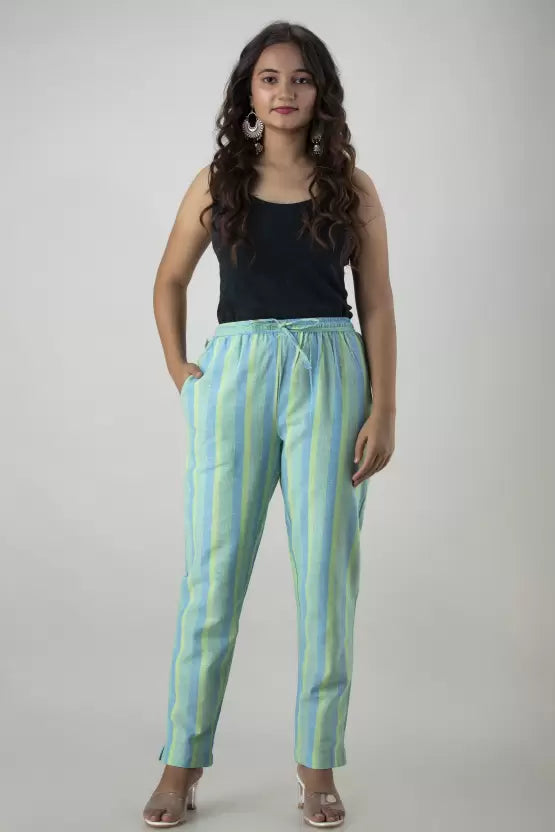 KANCHUK KHADI GREEN YELLOW PANTS