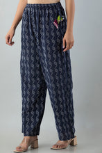 KANCHUK RAYON PRINTED DARK BLUE PALAZZOS