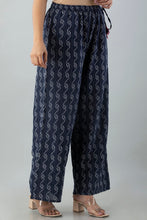 KANCHUK RAYON PRINTED DARK BLUE PALAZZOS