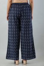 KANCHUK RAYON PRINTED DARK BLUE PALAZZOS