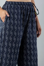 KANCHUK RAYON PRINTED DARK BLUE PALAZZOS