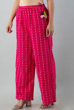 KANHUK RAYON PRINTED PINK PALAZZOS