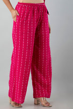 KANHUK RAYON PRINTED PINK PALAZZOS
