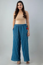 KANCHUK RAYON PRINTED LIGHT BLUE PALAZZOS