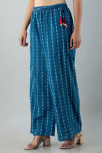 KANCHUK RAYON PRINTED LIGHT BLUE PALAZZOS