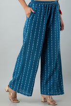 KANCHUK RAYON PRINTED LIGHT BLUE PALAZZOS