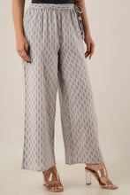 KANCHUK PRINTED KHADI GREY PALAZZOS