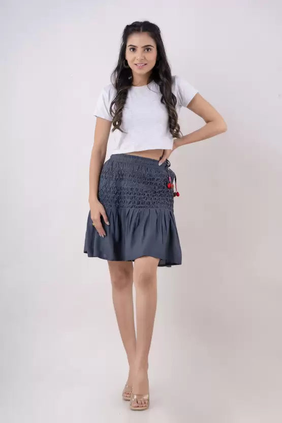 KANCHUK CE  SHORT SKIRT GREY