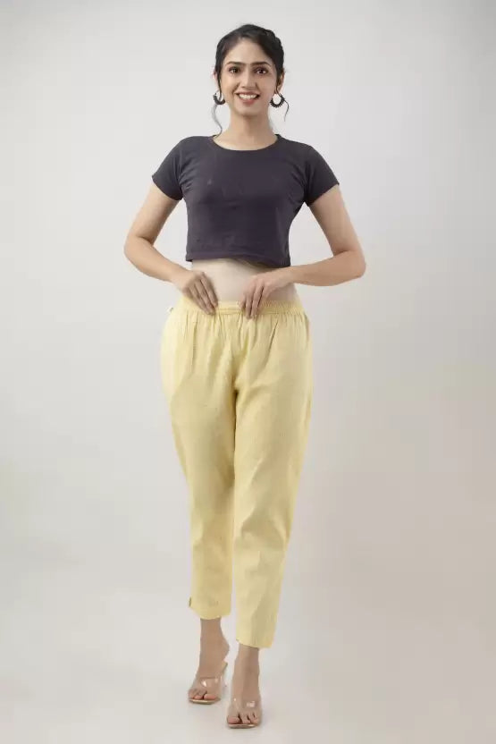 KANCHUK CHECK PRINT COTTON PANTS